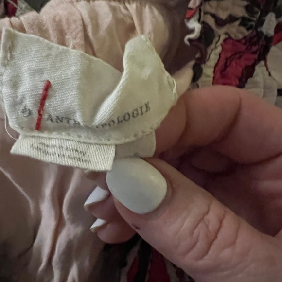 Anthropologie Floral Red and Black Women's Ruffle Skirt Size S - Picture 6 of 6